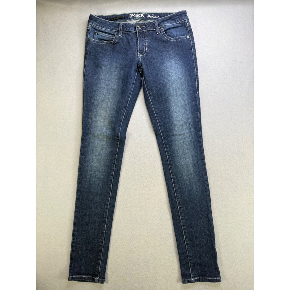 Rock 47 by Wrangler Ultra Low Rise Skinny‎ Jeans Dark Wash Women's 28/33